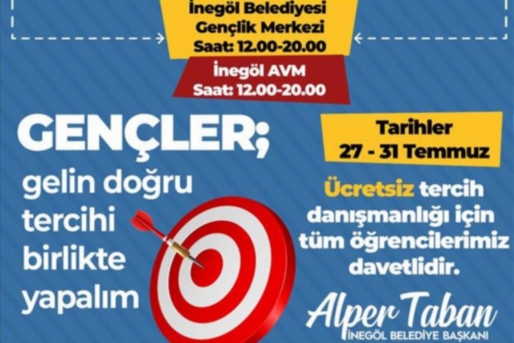 İnegöl'de Öğrencilere Ücretsiz YKS Danışmanlığı Hizmeti Sunuluyor