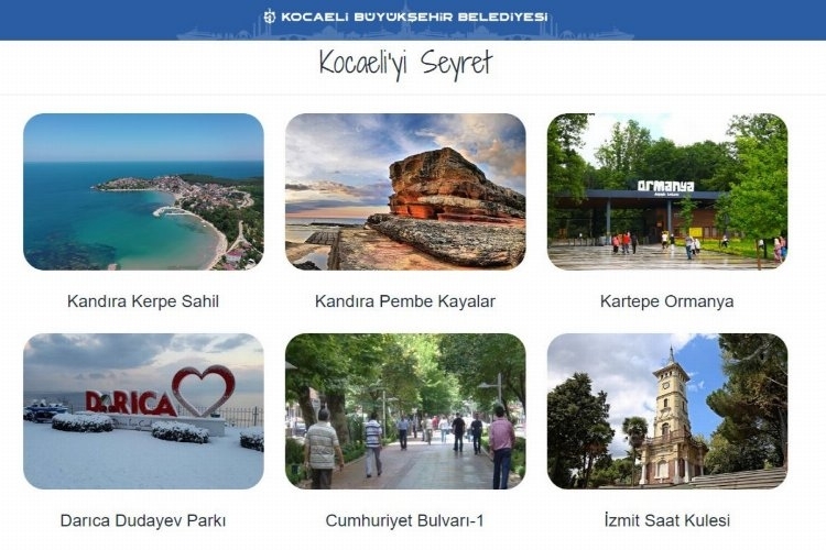 Kocaeli’nin turistik mekanları cep telefonlarında
