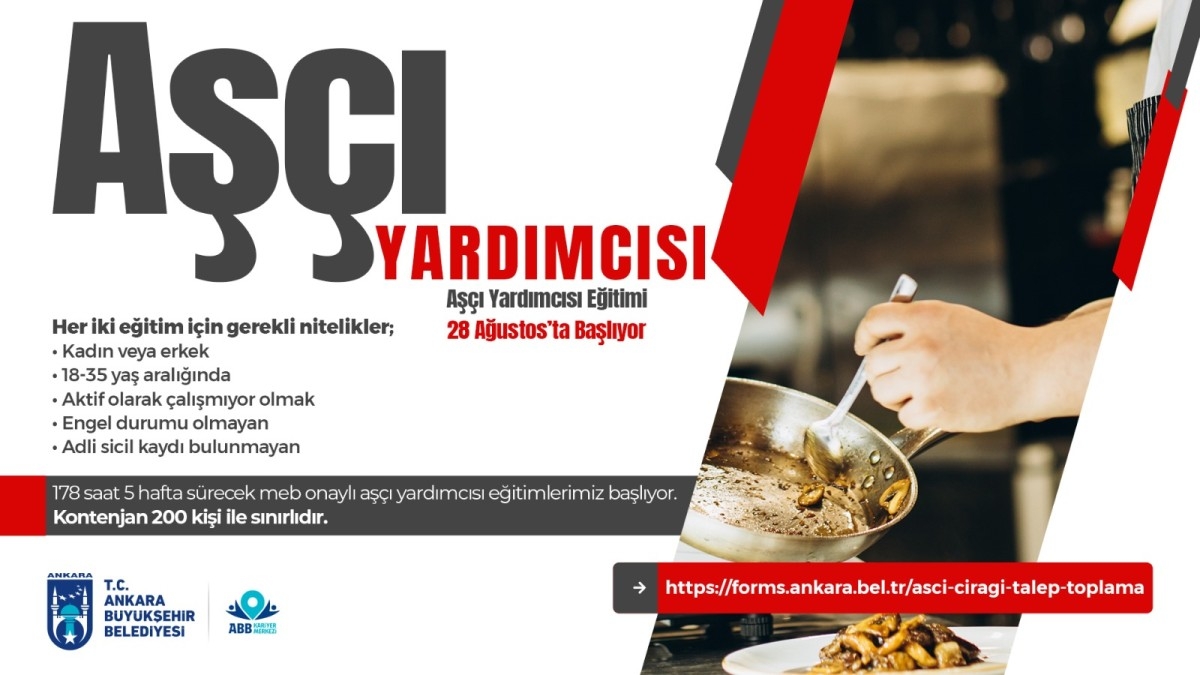 Büyükşehir Belediyesinin İstihdama Katkısı: Aşçı ve Pastacı Yardımcısı Eğitimleri Başlıyor