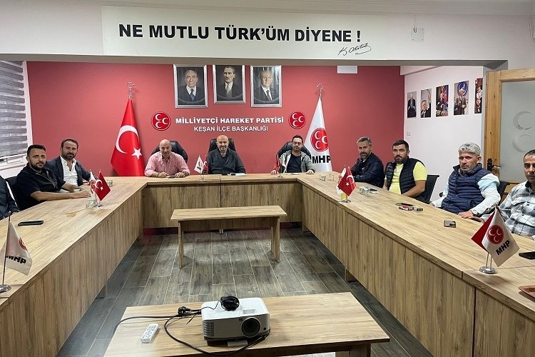 Burak İşçimen'den MHP Keşan Şubesine Nezaket Ziyareti