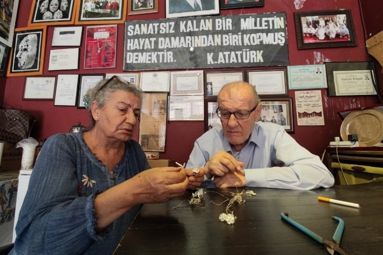 70 Yıldır Telkari Sanatını Yaşatan Çift