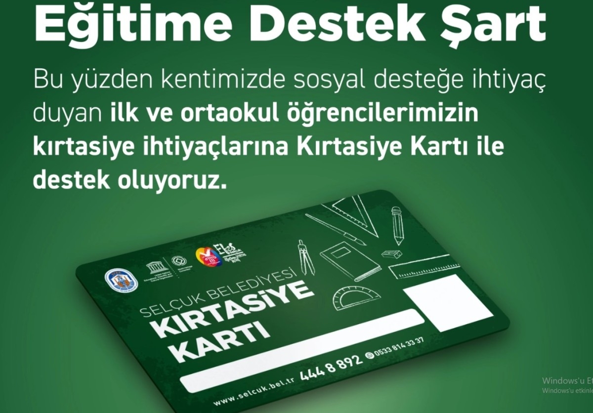 Efes Selçuk Belediyesi, öğrencilere yönelik Kırtasiye Kartı uygulaması başlattı
