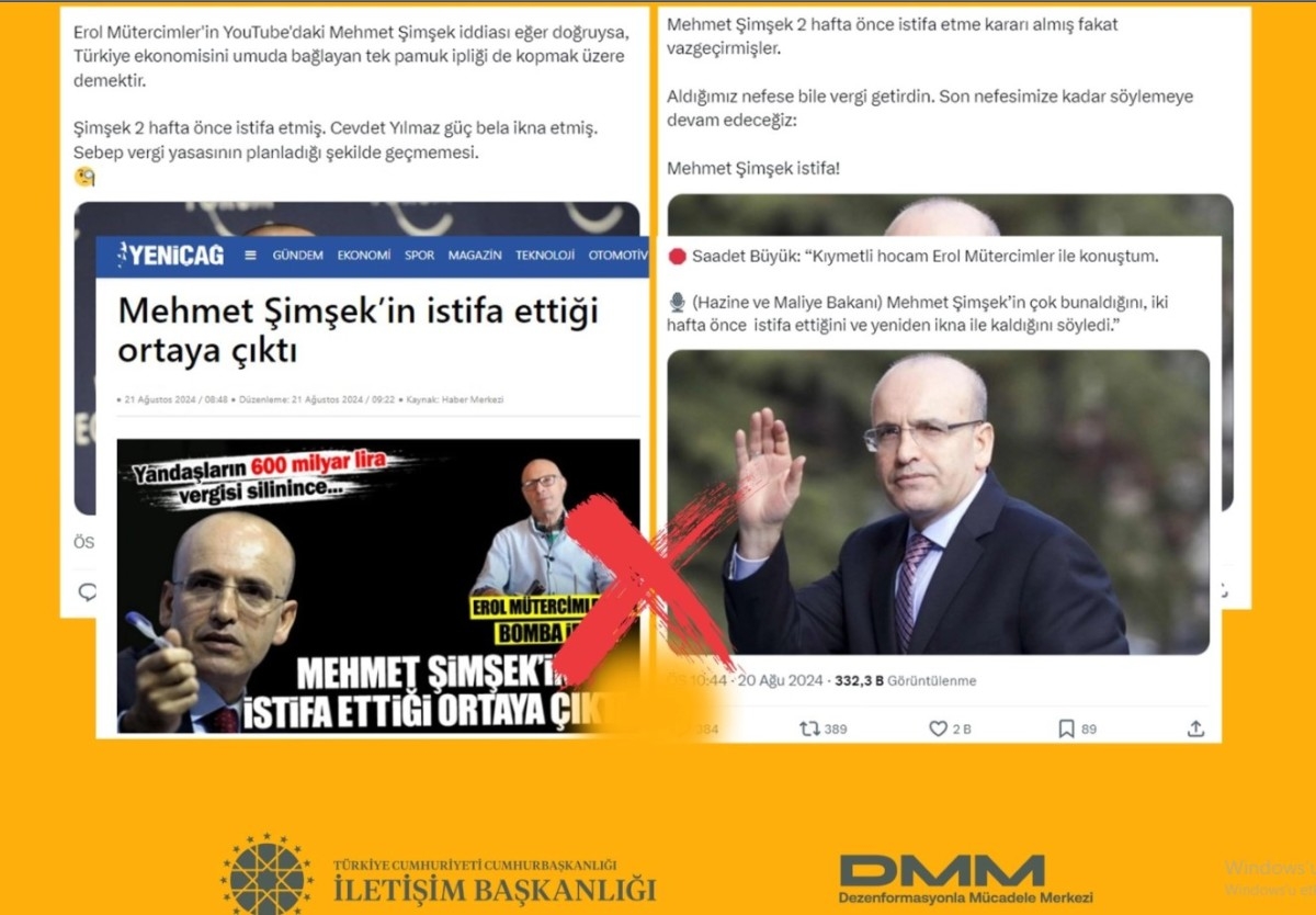 Bakan Şimşek Hakkında Yine İstifa İddiaları! Açıklama İletişim Başkanlığı'ndan Geldi
