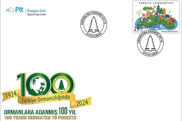 PTT'den 'Ormanlara Adanmış 100 Yıl' Özel Gün Zarfı