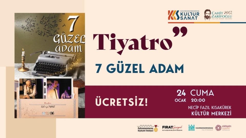 &Prime;7 Güzel Adam&Prime; Tiyatroseverler İçin Özel Gece: Büyükşehir Sahneye Koyuyor
