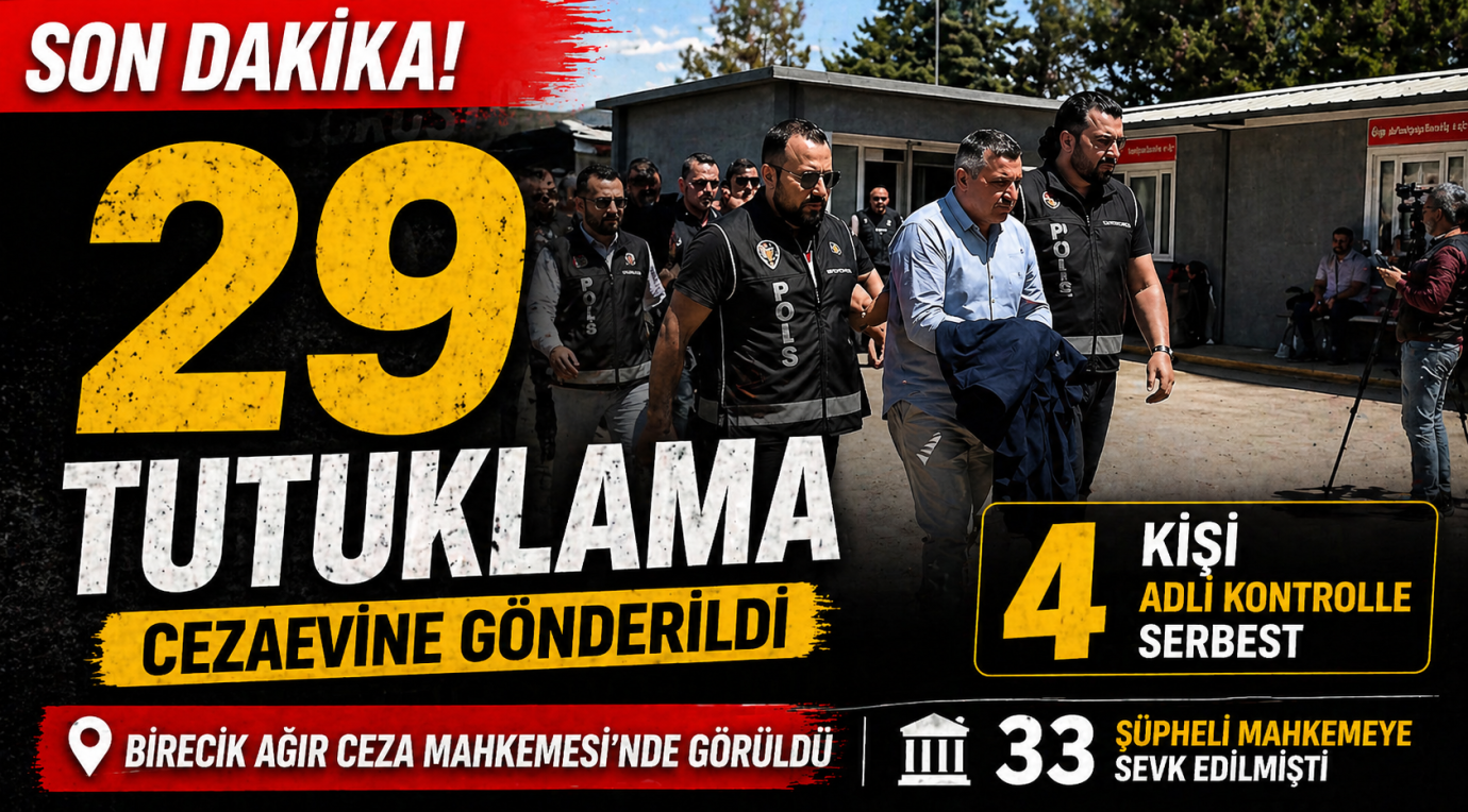 Halfeti Soruşturmasında Karar: 29 Tutuklama, 4 Serbest