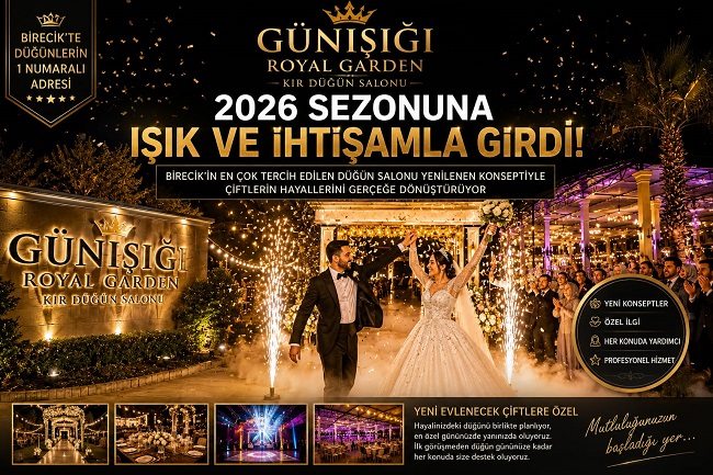 Birecik’te Düğünlerin Değişmeyen Adresi: Günışığı Royal Garden 2026’ya Işık ve İhtişamla Girdi