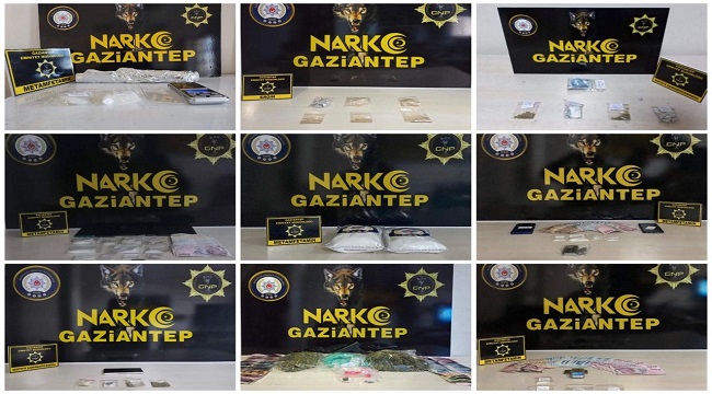 Gaziantep'te Uyuşturucu Operasyonu 254 Şahıs Gözaltına Alındı