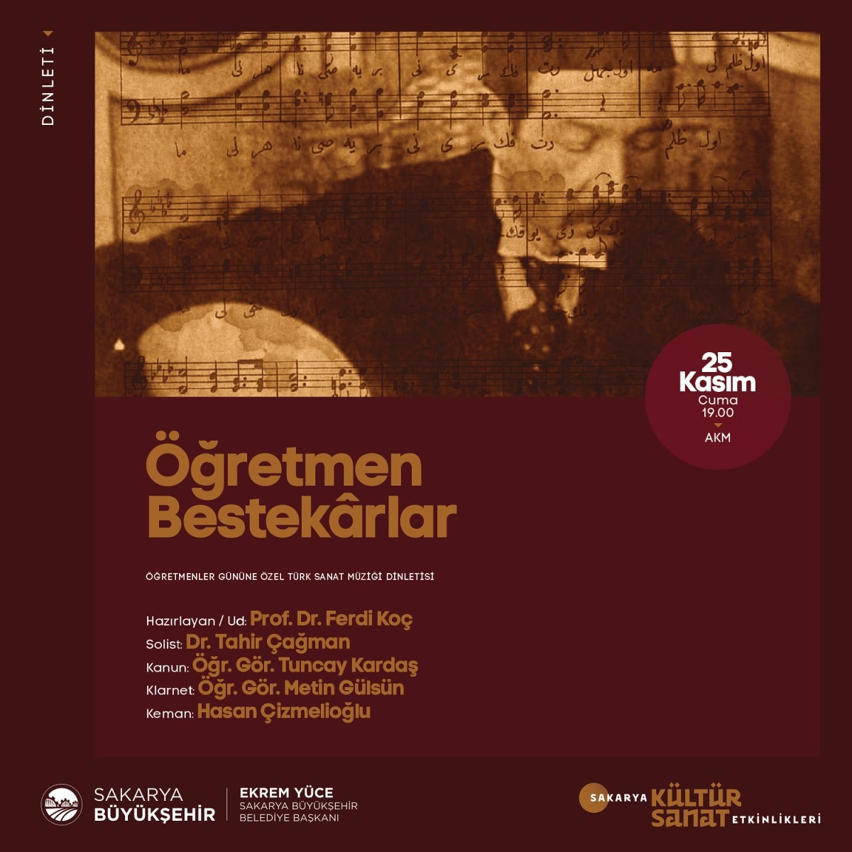 Büyükşehir’den öğretmenler gününe özel dinleti