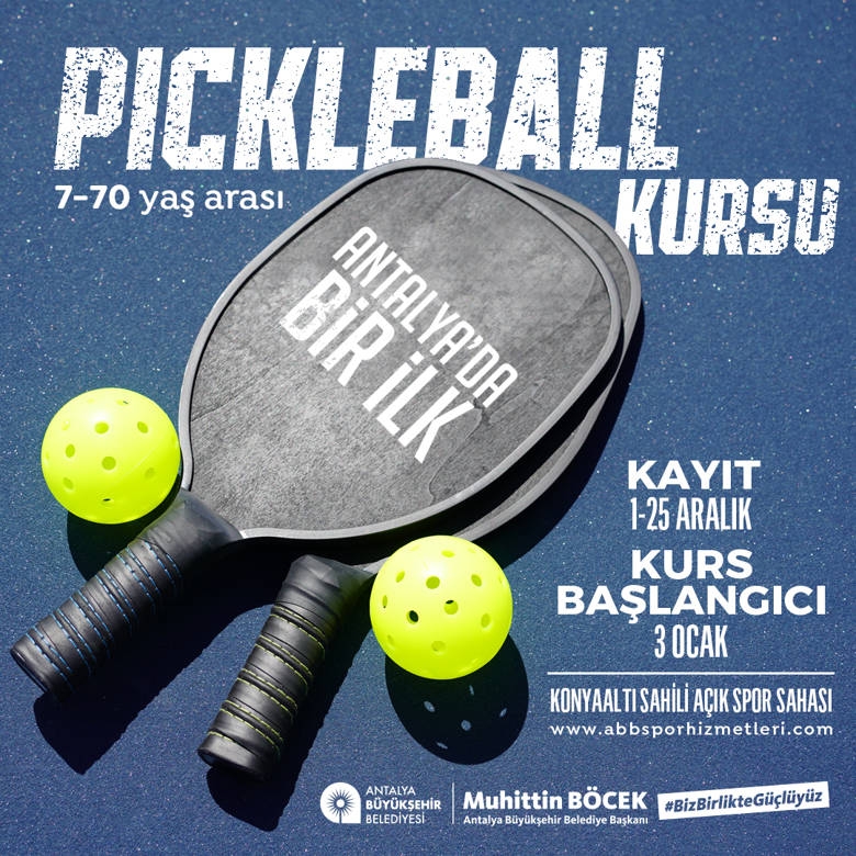 Antalya Büyükşehir Belediyesi Pickleball kursu düzenleyecek