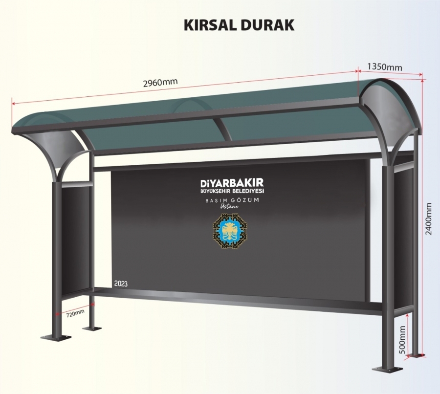 Diyarbakır Büyükşehir,17 ilçedeki kırsal mahallelere 202 toplu taşıma kapalı durağı