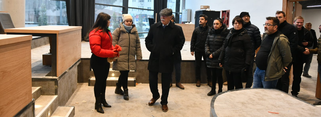 Başkan Gökhan Yeşil Yerel Yönetim Binasında İncelemelerde Bulundu
