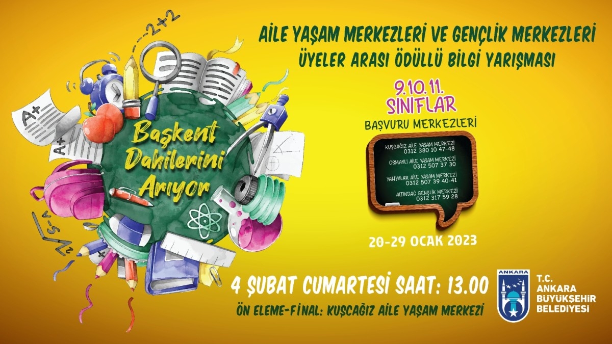 ANKARA'DA GENÇLER BİLGİLERİNİ YARIŞTIRACAK