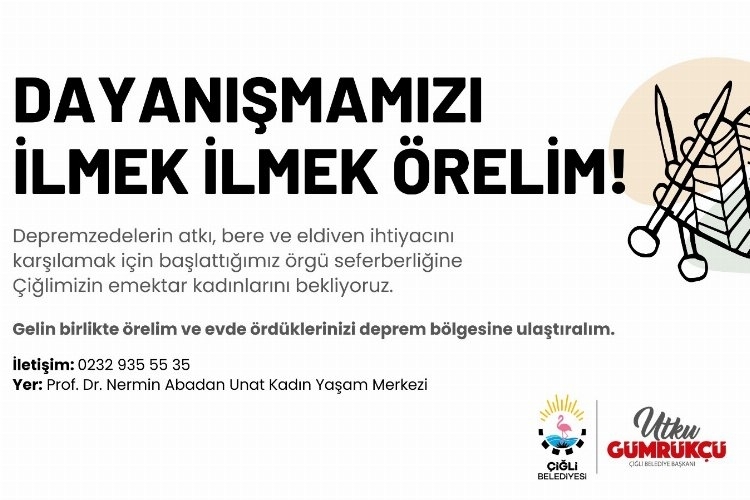Çiğli’de örgüler depremzedeler için yardım kampanyası