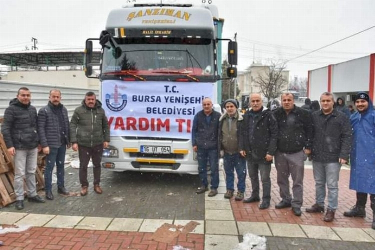 18 tır dolusu yardım Bursa Yenişehir'den