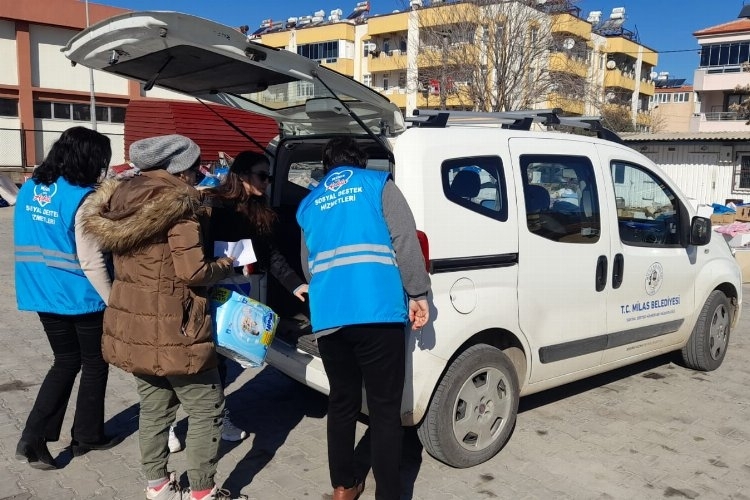 Depremzedeler için Milas'ta hummalı çalışma sürüyor