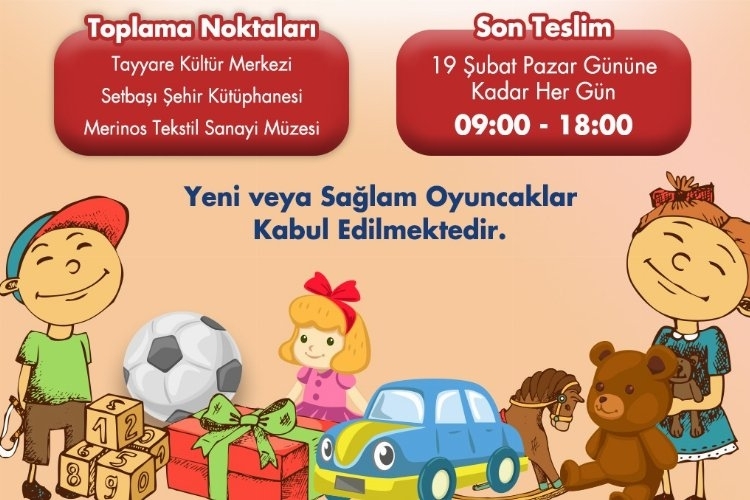  ‘Oyuncaklarımızı ve Kitaplarımızı Paylaşıyoruz’ kampanyası düzenlendi.