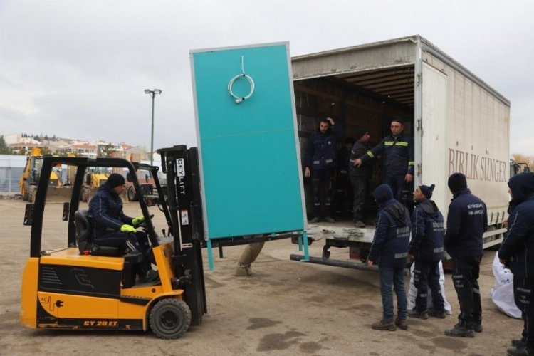 Deprem bölgelerine seyyar tuvalet