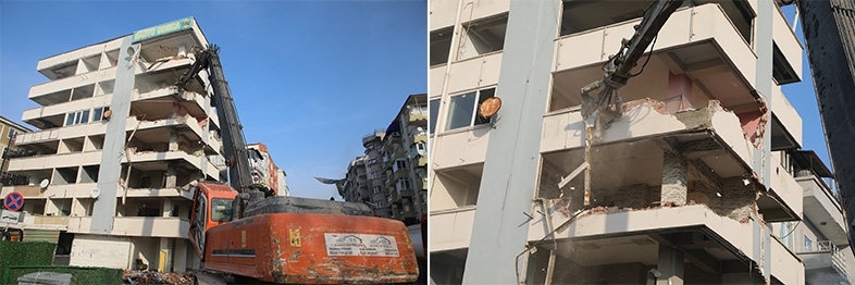 Kocaeli Büyükşehir, Kınay İş Merkezi’nin yıkımına başladı