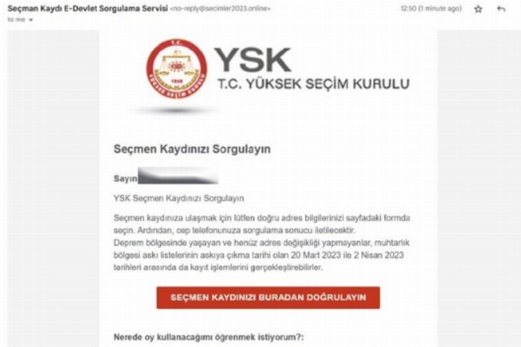 Siber Suçlular Seçim Fırsatını Kullanarak Vatandaşları Oltalıyor: YSK İle İlgisi Yok!
