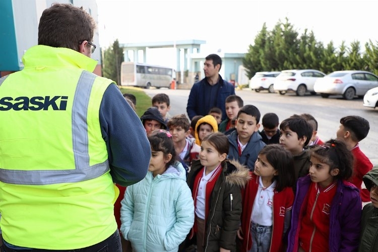 SASKİ, Öğrencilere Bilinçli Su Kullanım Konusunda Eğitim Verdi ve Tesislerini Tanıttı
