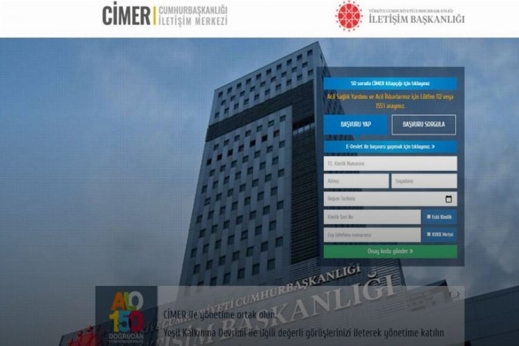 CİMER, geçen yıl 6 milyon vatandaş tarafından kullanıldı.