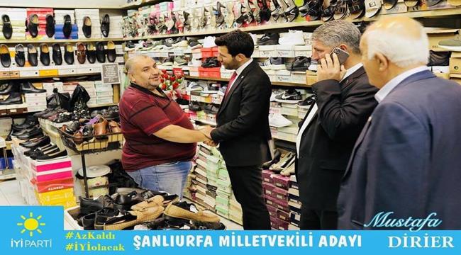 Avukat Mustafa Dirier, halka hizmet etmek için Birecik'te esnaf ve hemşerileriyle buluşuyor