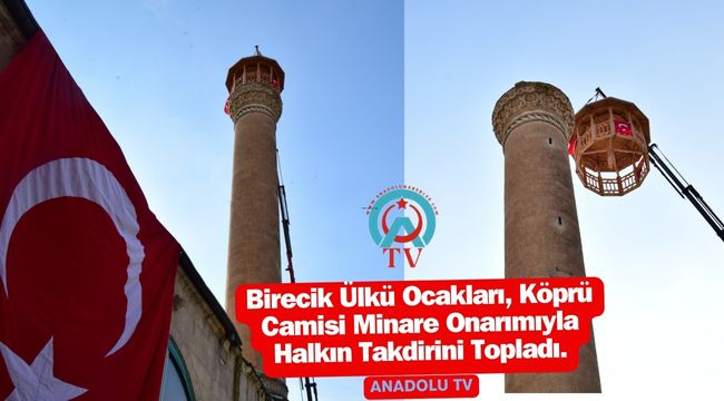 Birecik Ülkü Ocakları, Köprü Camisi Minare Tadilatına Başladı