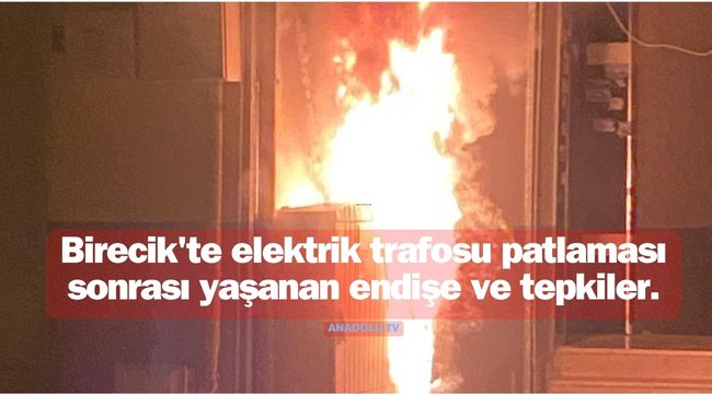 Birecik'te Elektrik Trafo Patlamasıyla Panik