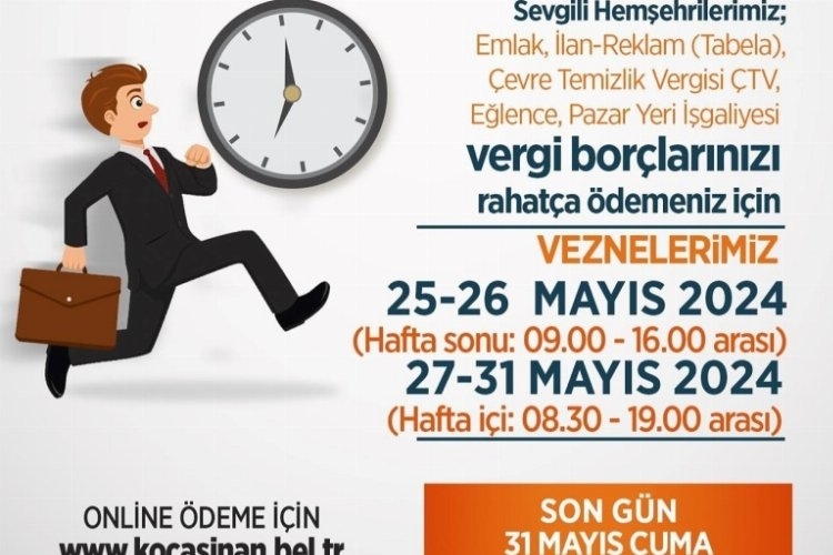 Kayseri Kocasinan'da Vergi Düzenlemesi ve Mesai Saatleri