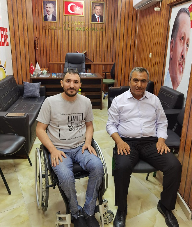 15 Temmuz Gazisi'nden İlçe Başkanı Yavuz'a Ziyaret 
