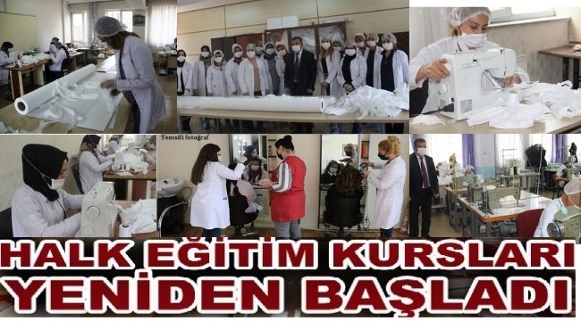 Birecik'te Halk Eğitimi Merkezinde kurslar yeniden başladı.