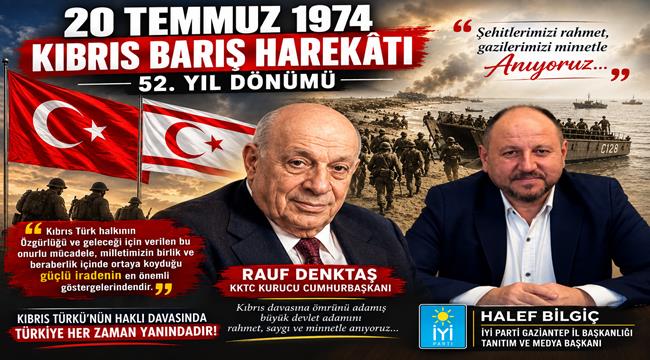 Halef Bilgiç'ten Kıbrıs Barış Harekâtı Mesajı: 