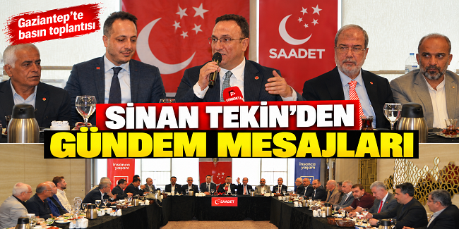 Sinan Tekin Gaziantep’te konuştu: Fonlar, adalet ve genç işsizliği açıklaması