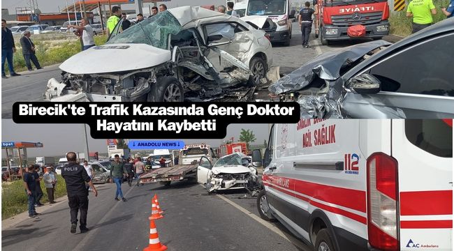 Birecik'teTrafik Kazasında Genç Doktor Hayatını Kaybetti, 6 Kişi Yaralandı