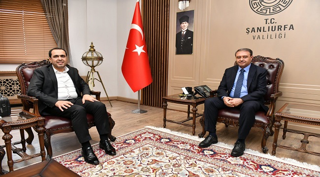 Birecik Belediye Başkanı Mehmet Begit, Vali Hasan Şıldak'ı Ziyaret Etti
